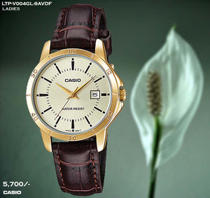 Casio Ladies Leather Belt  LTP-V004GL-9A