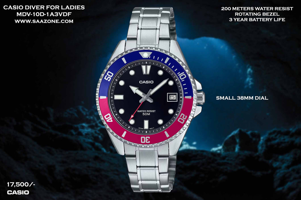 Casio Divers Timepiece for Ladies MDV-10D-1A3VDF