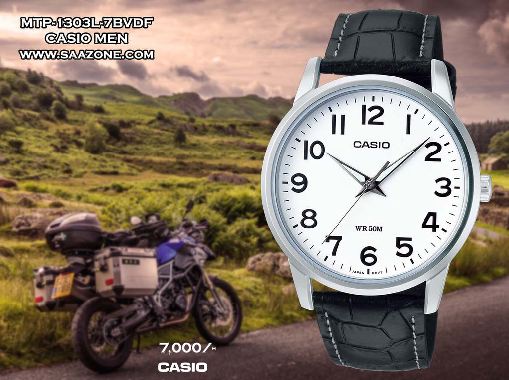 Casio Men Leather Belt  MTP-1303L-7BVDF