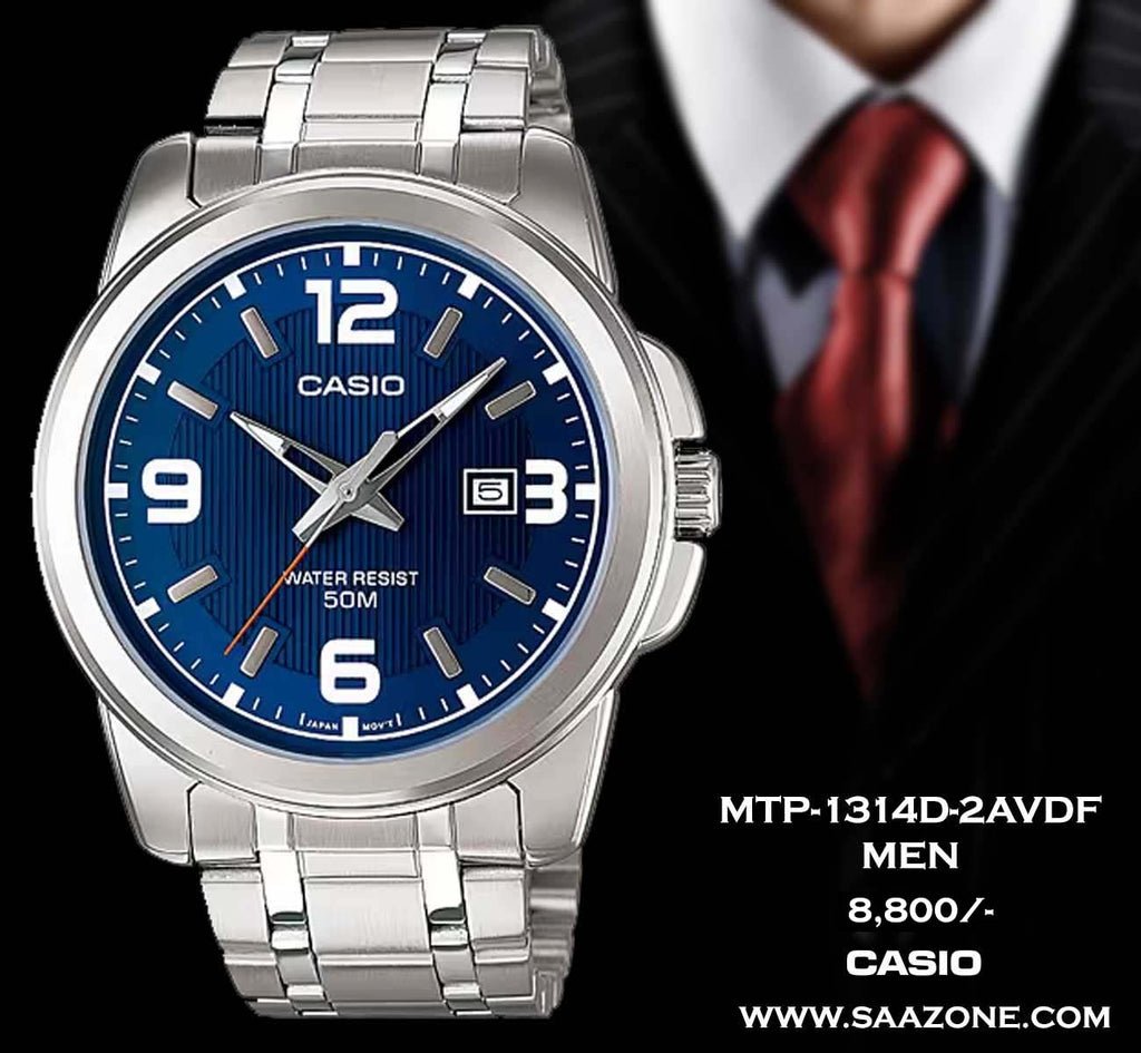 Casio Men Stainless Steel Belt MTP-1314D-2AVDF