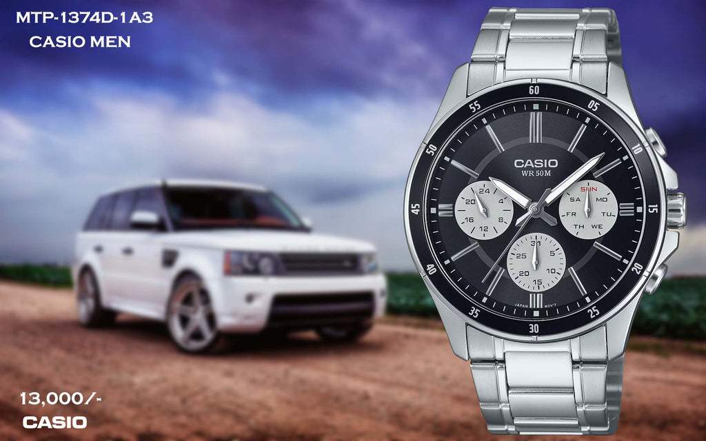 Casio Exclusive Steel Belt for Men MTP-1374D-1A3