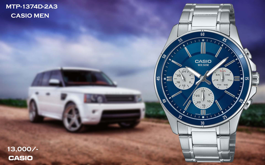 Casio Exclusive Steel Belt for Men MTP-1374D-2A3