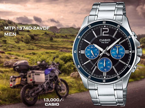 Casio Exclusive Steel Belt for Men MTP-1374D-2AVDF