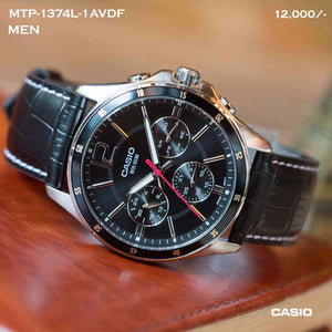 Casio Exclusive Leather Timepiece for Men MTP-1374L-1AVDF