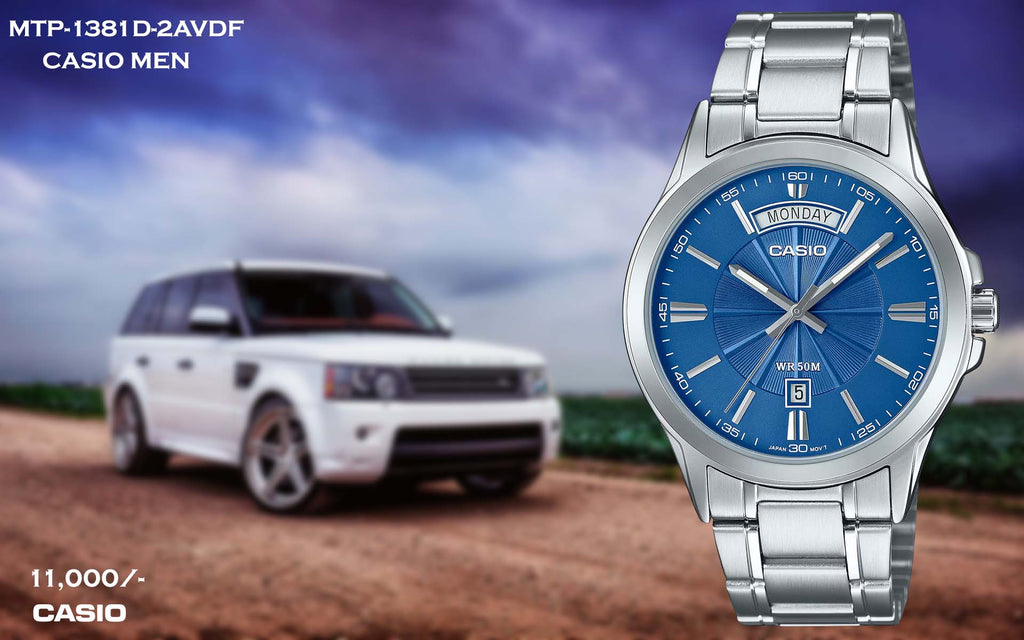 Casio Exclusive Stainless Steel for Men MTP-1381D-2AVDF