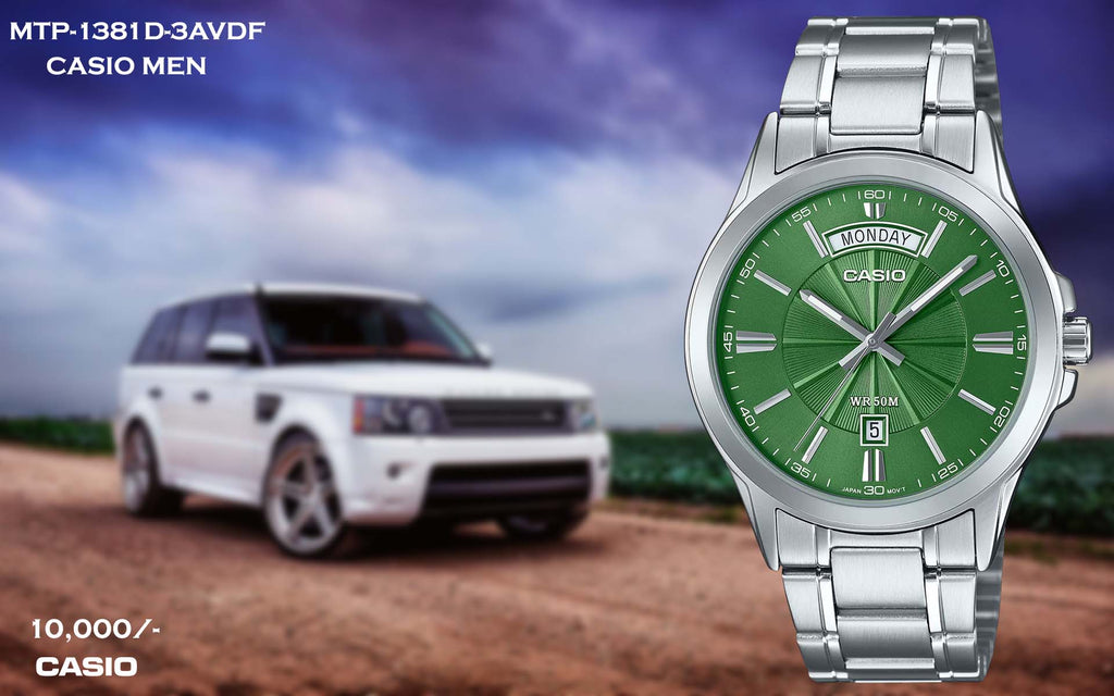 Casio Exclusive Stainless Steel for Men MTP-1381D-3AVDF