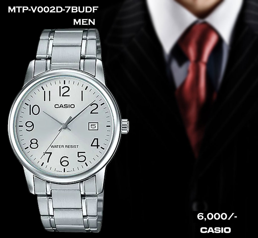 Casio Exclusive Stainless Steel for Men MTP-V002D-7B