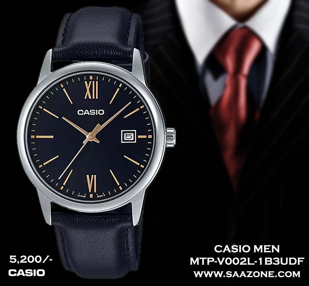 Casio Leather Belt for Men MTP-V002L-1B3U