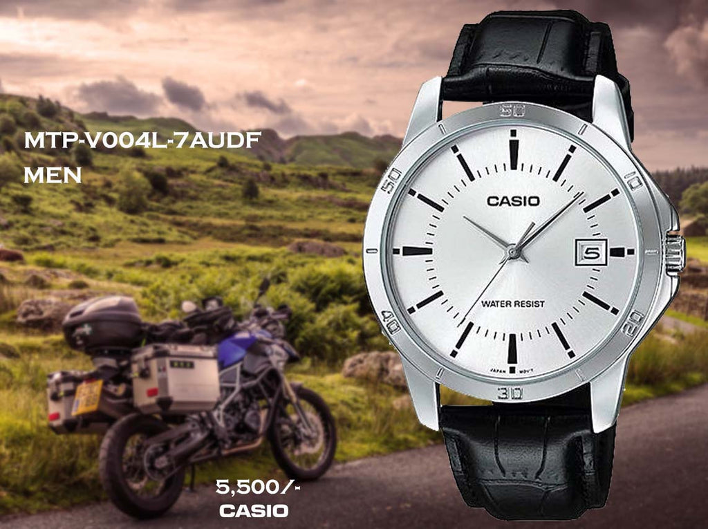 Casio Exclusive Leather Belt Date for Men MTP-V004L-7A