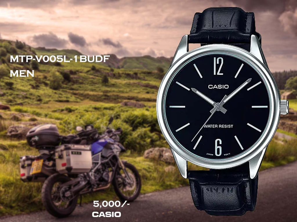 Casio Leather Belt for Men MTP-V005L-1B