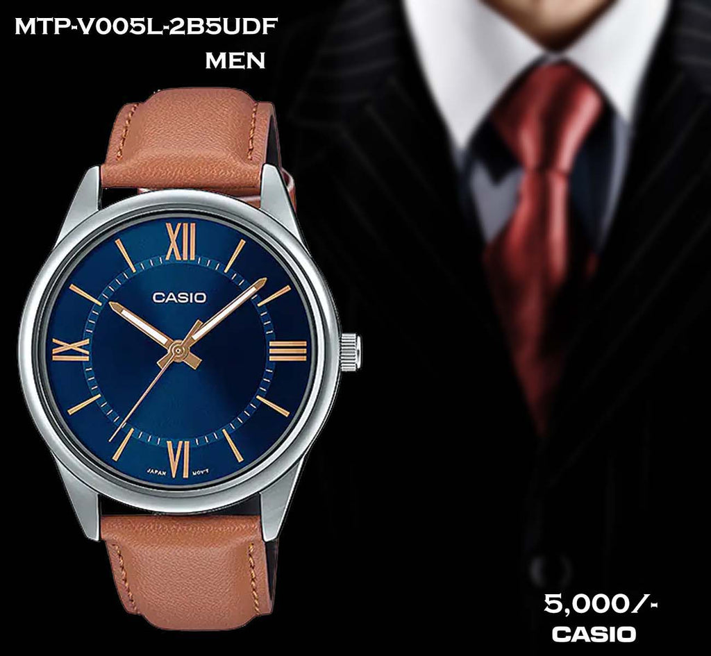 Casio Leather Belt for Men MTP-V005L-2B5