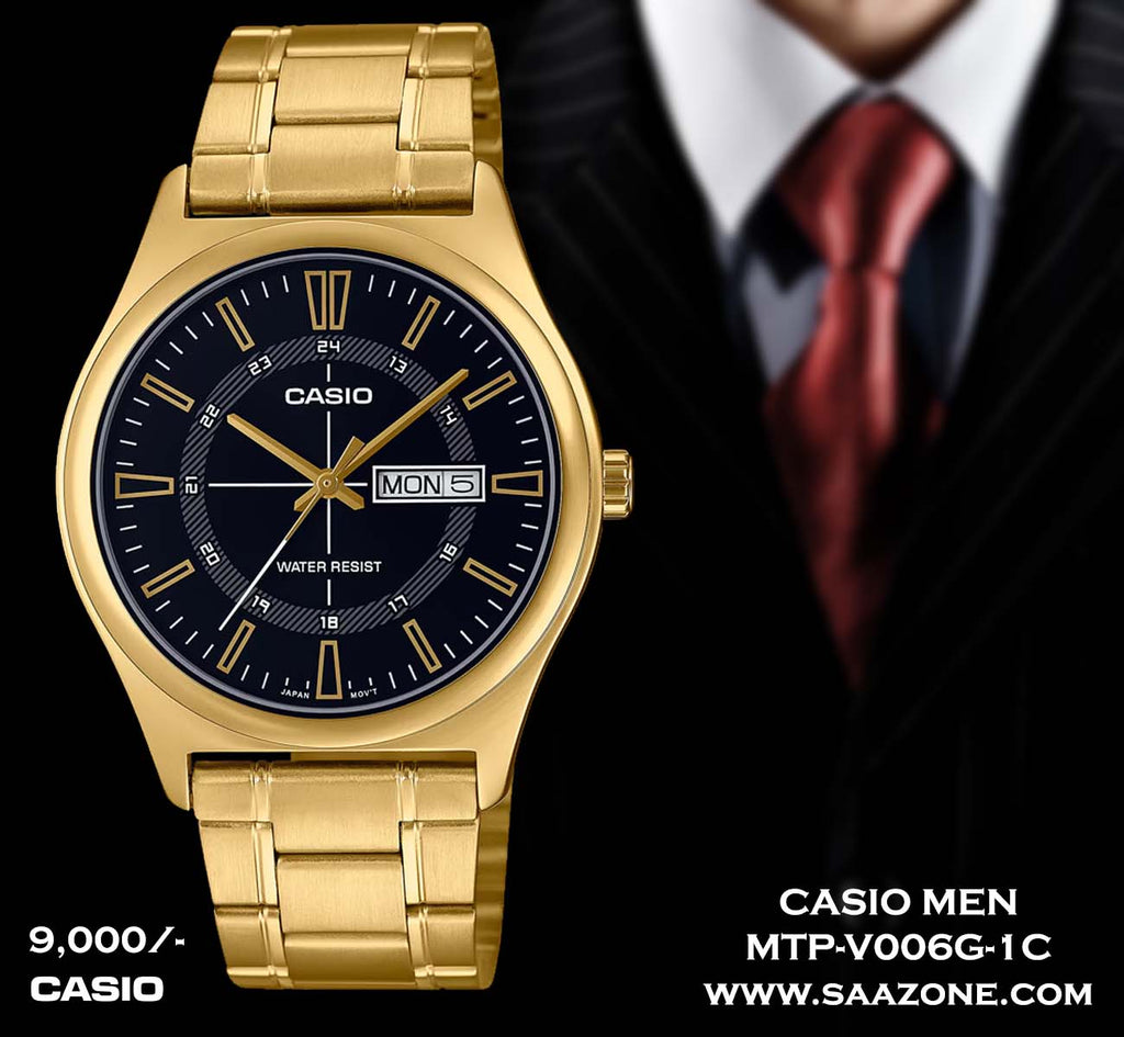 Casio Steel Belt Gold Color for Men MTP-V006G-1C
