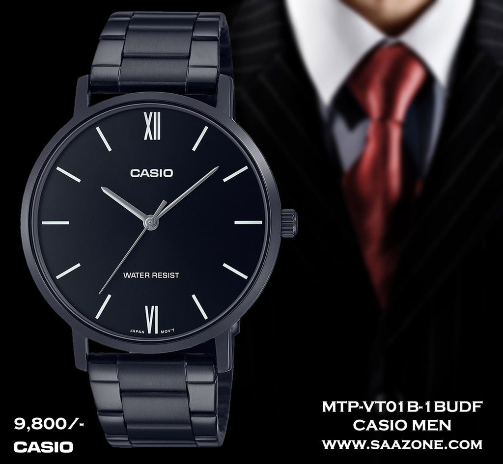 Casio Men Enticer Stainless Steel MTP-VT01B-1B