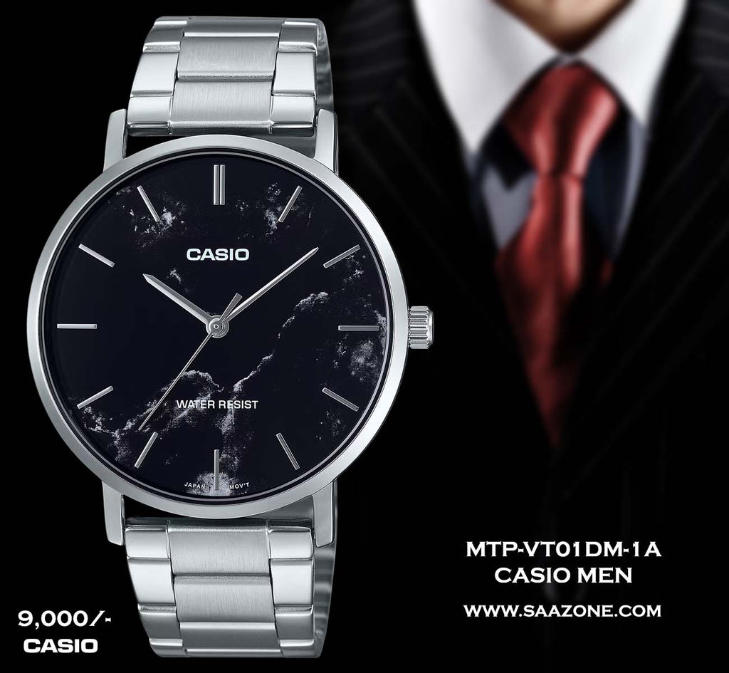 Casio Men Enticer Stainless Steel MTP-VT01DM-1A
