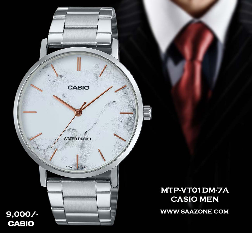 Casio Men Enticer Stainless Steel MTP-VT01DM-7A