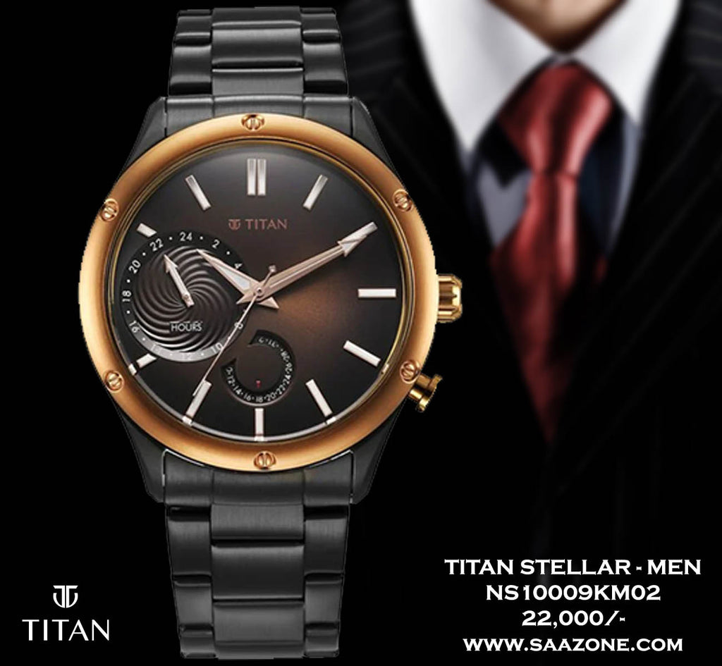Titan Stellar Brown Dial For Men 10009KM02