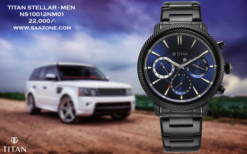 Titan Stellar Blue Dial For Men 10012NM01