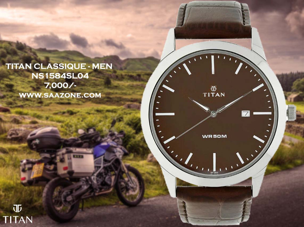 Titan Quartz Brown Dial for Men 1584SL04