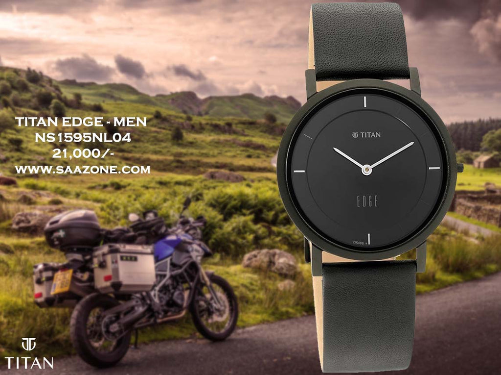 Titan Edge Black Dial for Men 1595NL04