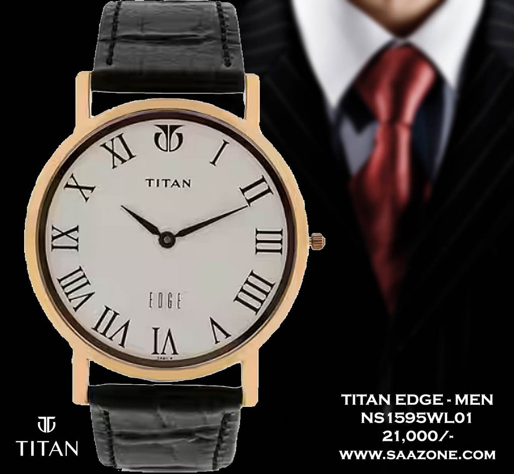 Titan Edge White Dial For Men 1595WL01