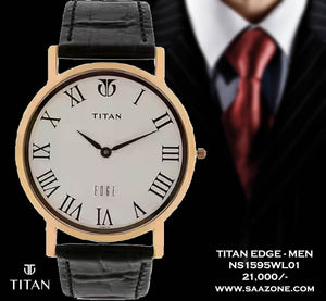 Titan Edge White Dial For Men 1595WL01