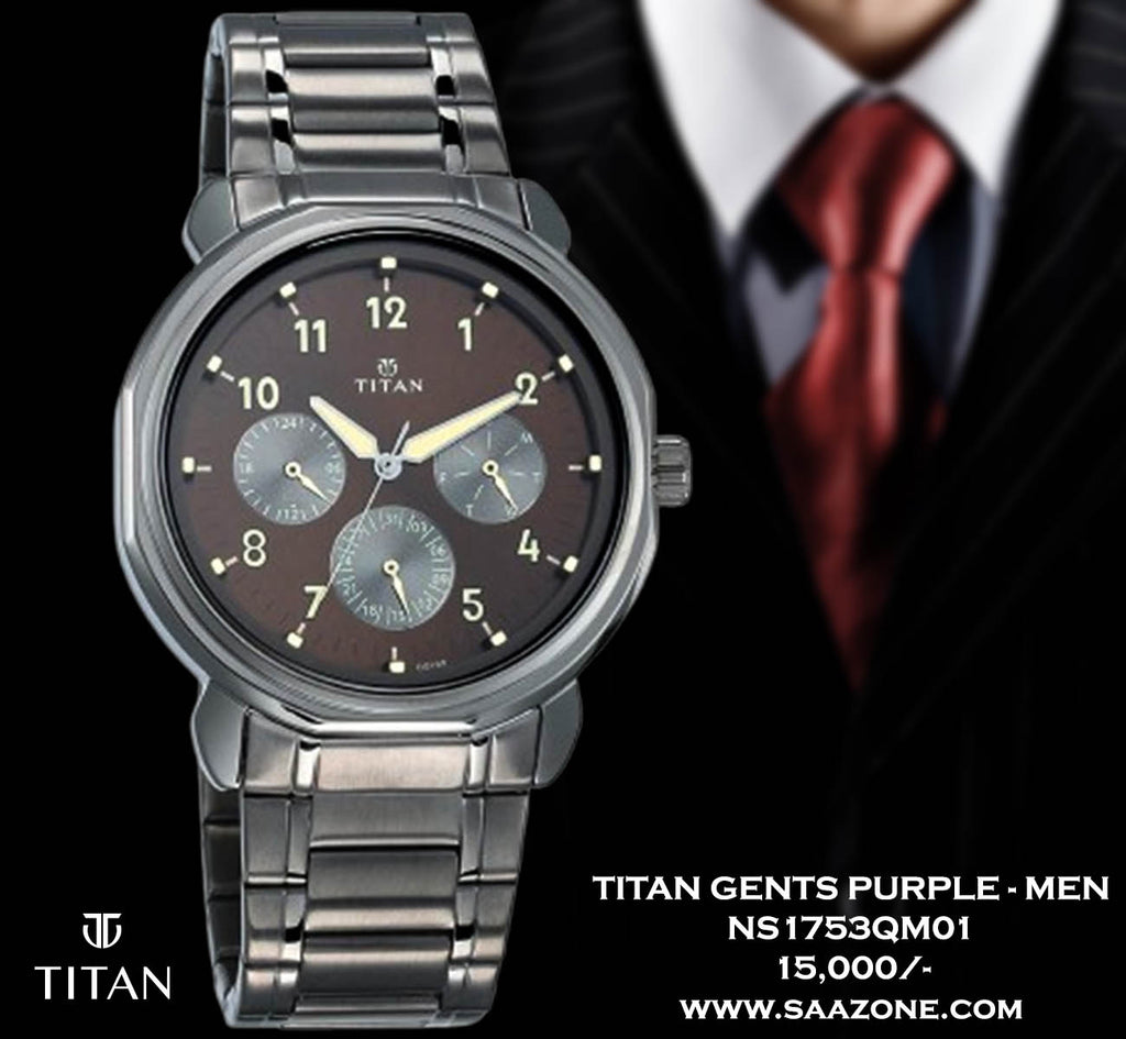 Titan Quartz Brown Dial for Men 1753QM01