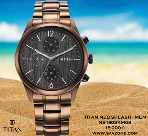 Titan Neo Splash Black Dial for Men 1805KM08