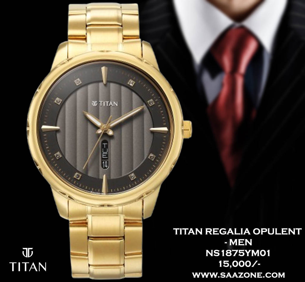 Titan Regalia Opulent Black Dial for Men 1875YM01
