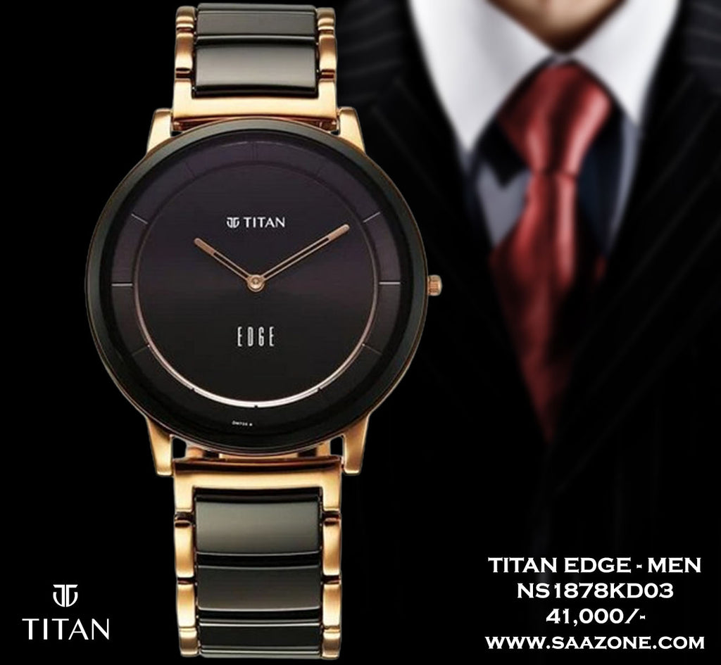 Titan Edge Fusion Black Dial for Men 1878KD03