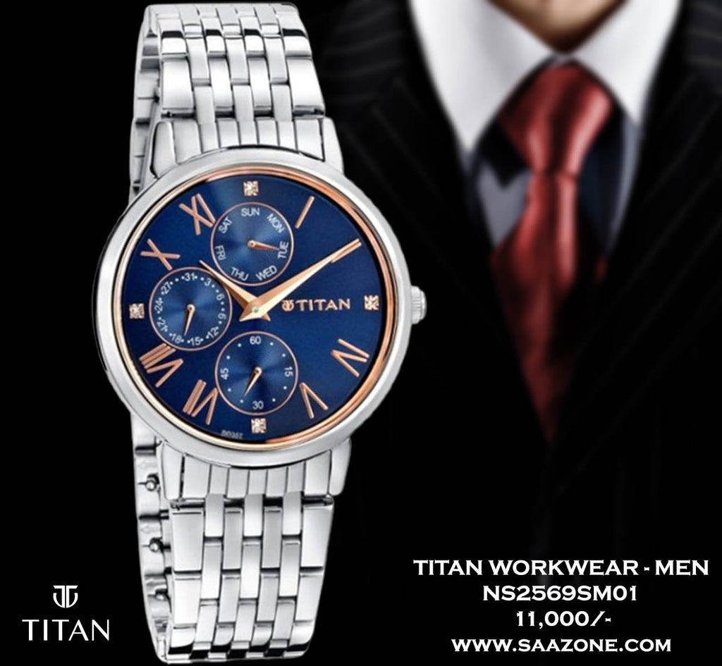 Titan Workwear Blue Dial for Ladies 2569SM01