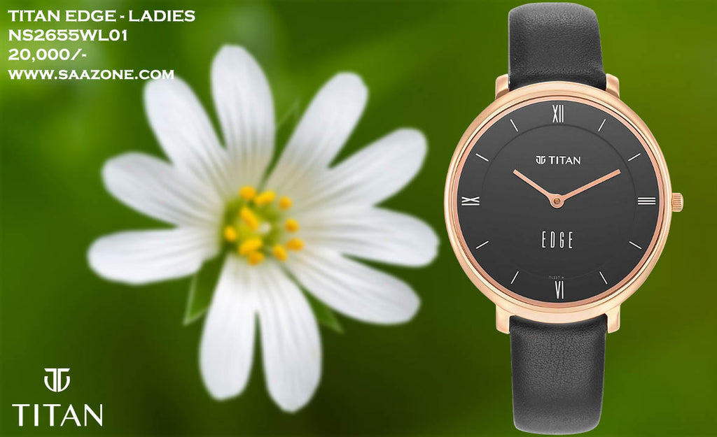 Titan Edge Black Dial for Ladies 2655WL01