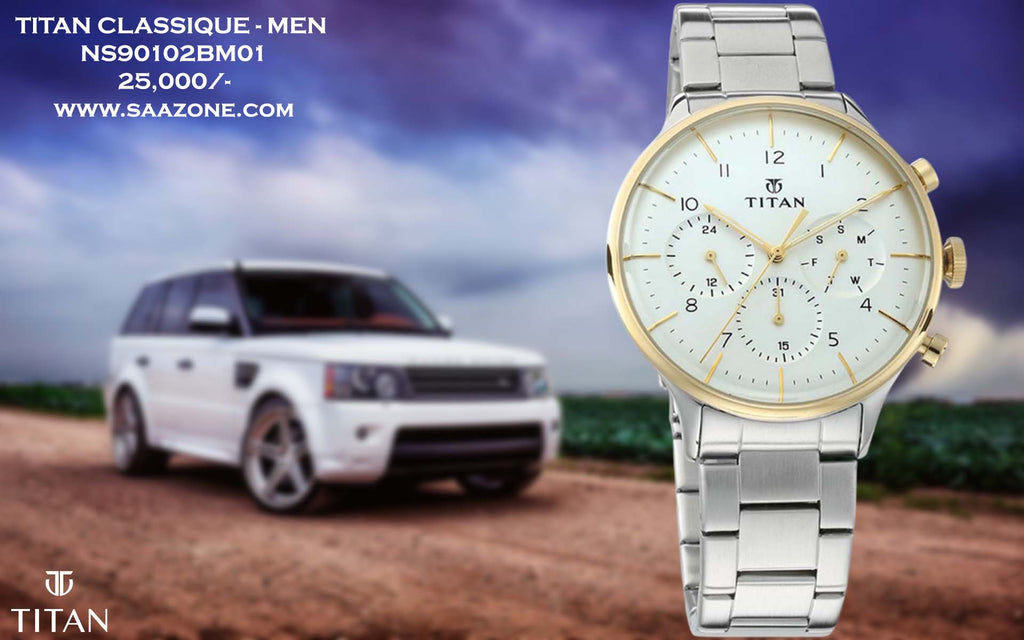 Titan White Dial for Men 90102BM01