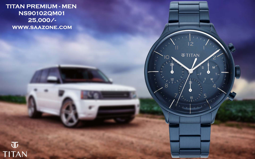 Titan Urban Magic Blue Dial for Men 90102QM01