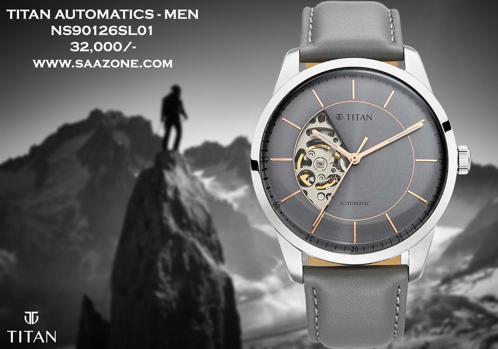 Titan Automatic Sectoral Grey Dial for Men 90126SL01