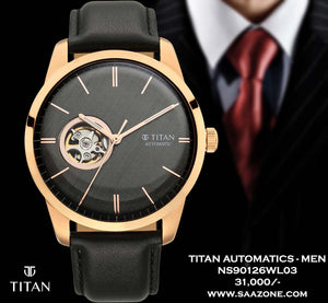 Titan Automatic Open Heart for Men 90126WL03