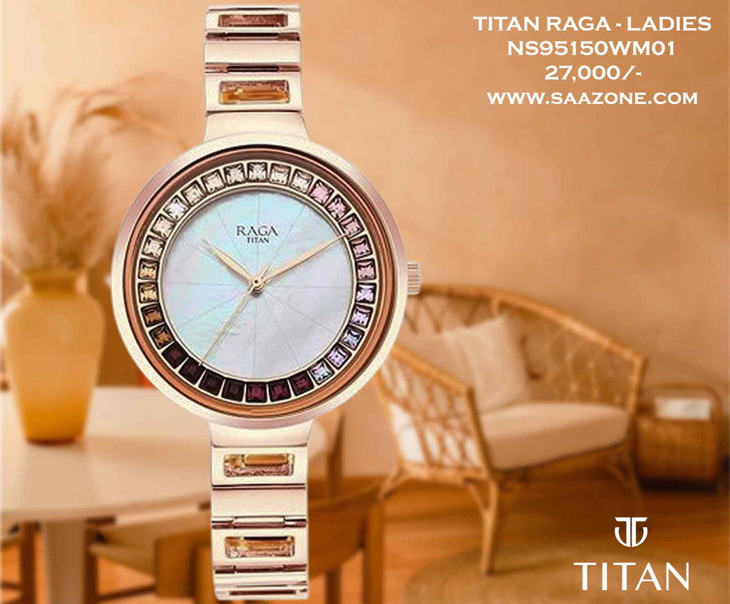 Titan Raga Love All Mother Of Pearl Dial for Ladies 95150WM01