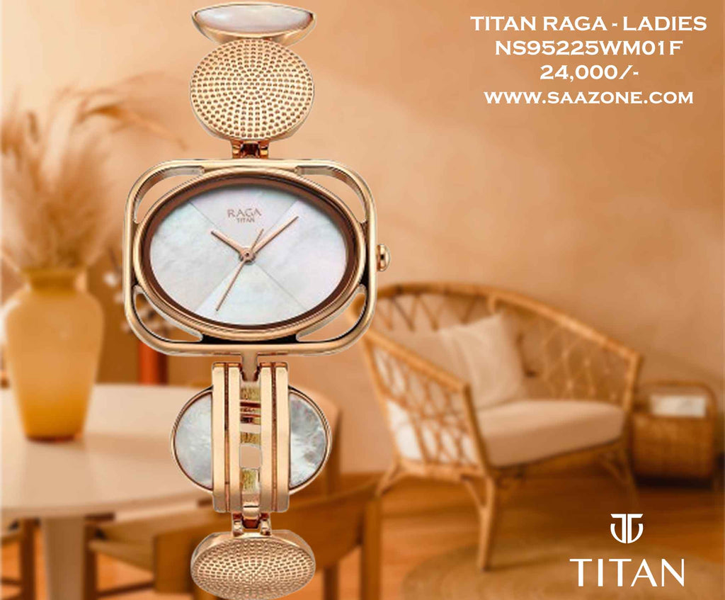 Titan Raga Power Pearls Mother of Pearl Dial for Ladies 95225WM01