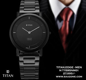 Titan Edge Black Dial For Men 1595NM01
