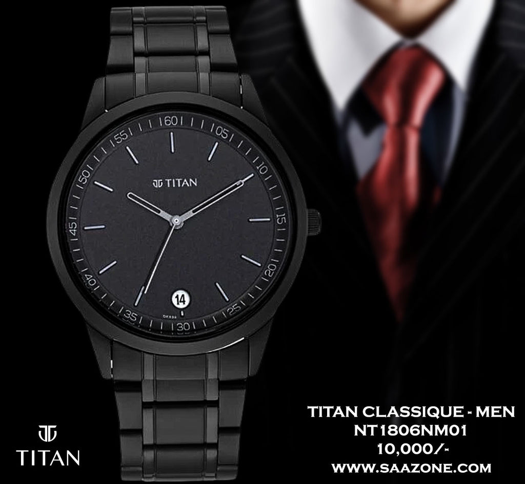 Titan Minimals Black Dial For Men 1806NM01