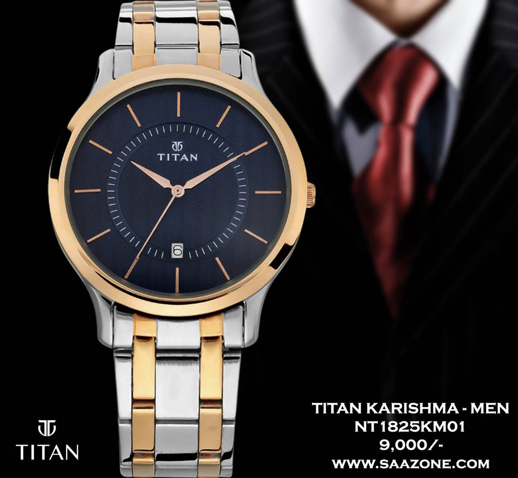 Titan Blue Dial for Men 1825KM01