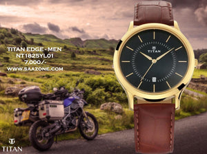 Titan Quartz Black Dial for Men 1825YL01