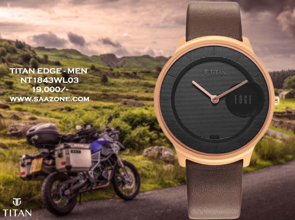 Titan Edge Black Dial for Men 1843WL03