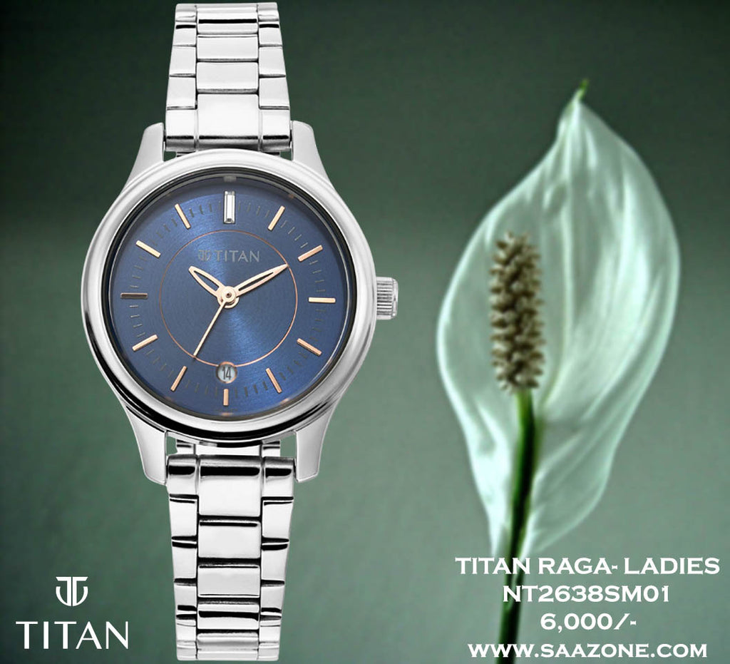Titan Blue Dial for Ladies 2638SM01