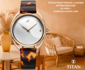 Fastrack Younique Mother Of Pearl Dial for Ladies 68036KD02