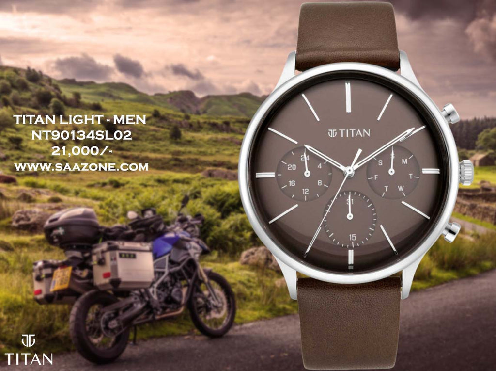 Titan Brown Dial for Men 90134SL02