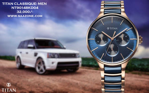 Titan Ceramic Fusion Blue Dial For Men 90148KD04