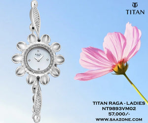 Titan Raga Silver Mother Of Pearl Dial for Ladies 9893VM02