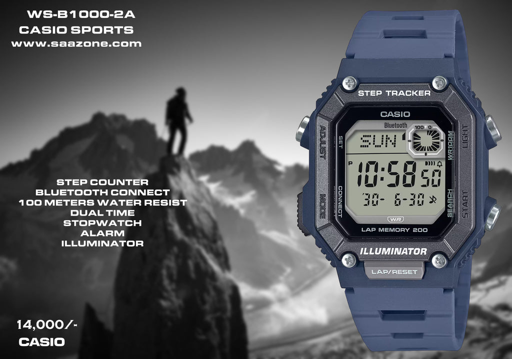 Casio Steptracker with Bluetooth Connectivity WS-B1000-2A