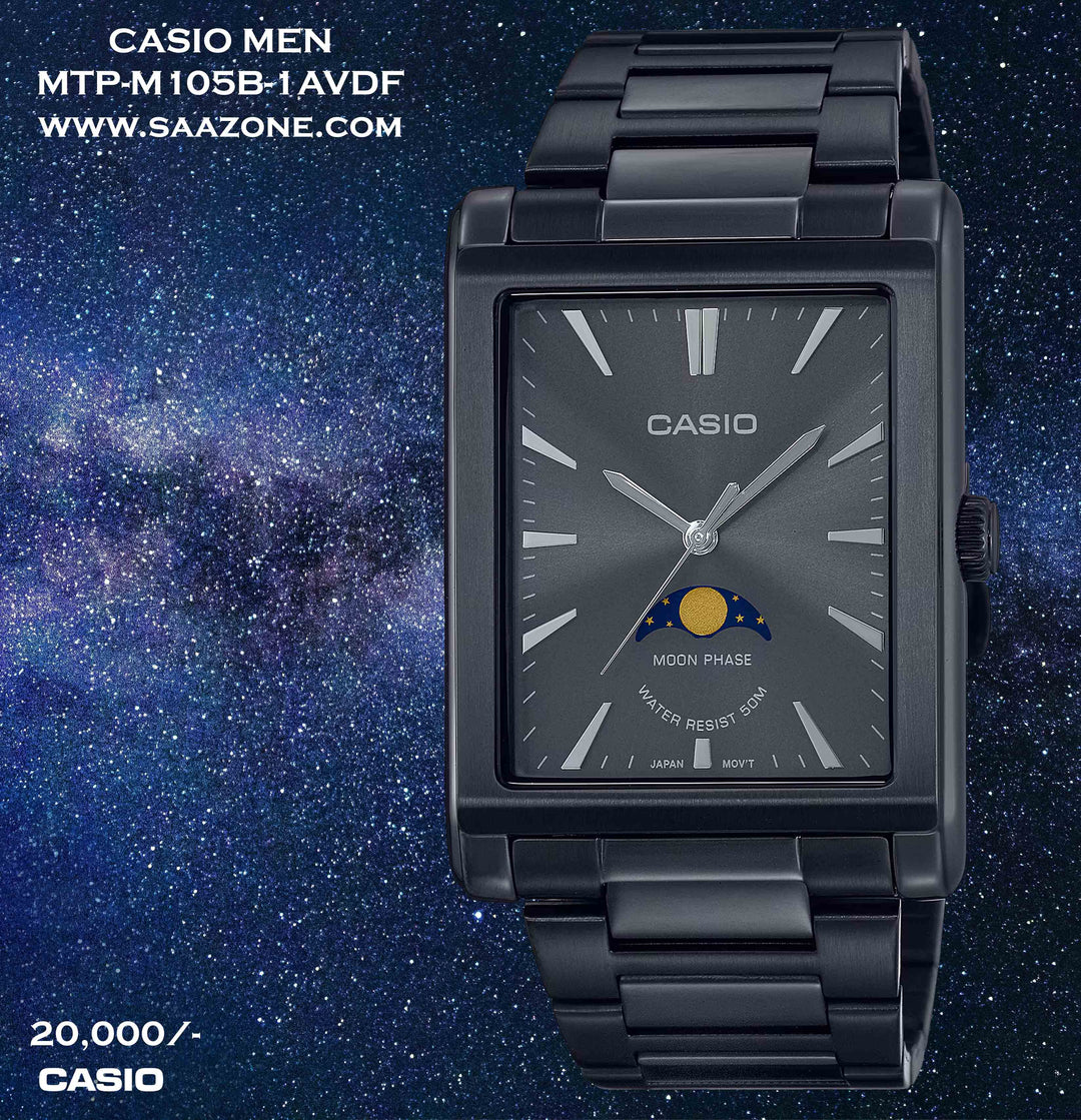 Casio Men Exclusive Moonphase Series MTP-M105B-1A – saazone-kenya