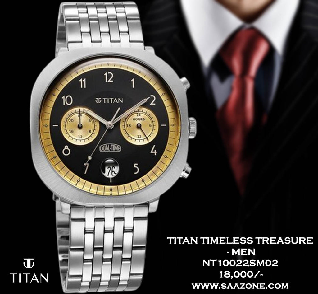 Titan Timeless Treasures Black Dial For Men 10022SM02